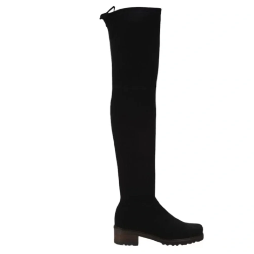 Stuart Weitzman Blair Black Suede Over The Knee Boots Size 10.5 NWOB